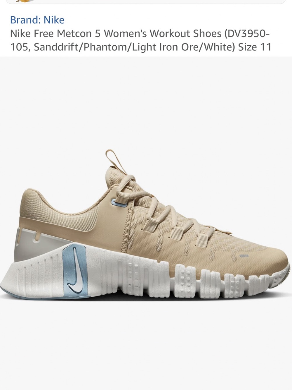 Nike Free Metcon 5 Womens Training Sz 9 LKNW W/Box DV3950-105 Worn an Hour!